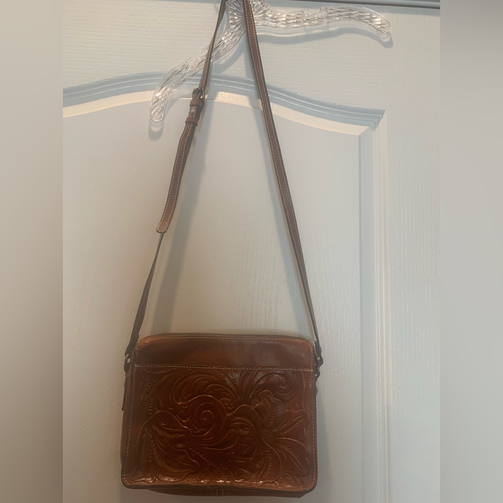 Patricia Nash tooled leather crossbody bag